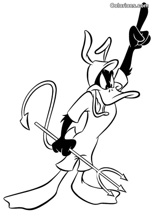 gangster daffy duck coloring pages - photo #6