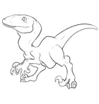 Draw a velociraptor